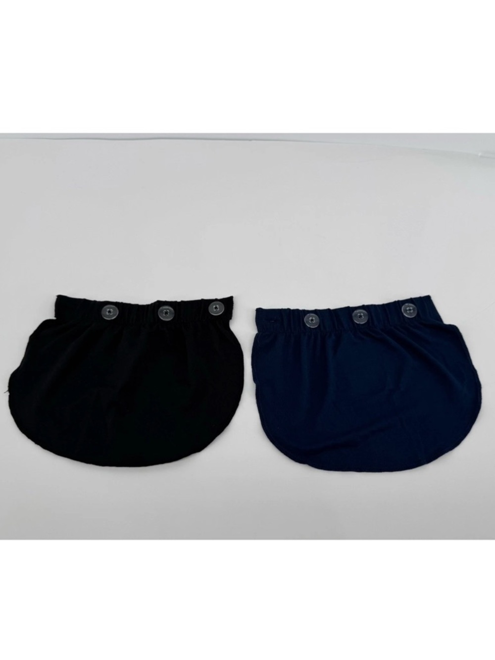 Time & Tru Maternity 2 Waist Extender Black Blue Button Panel One Size Stretch